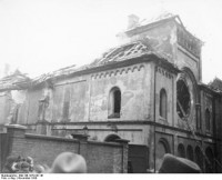 Das ausgebrannte Gebäude der Ohel-Jakob-Synagoge in München