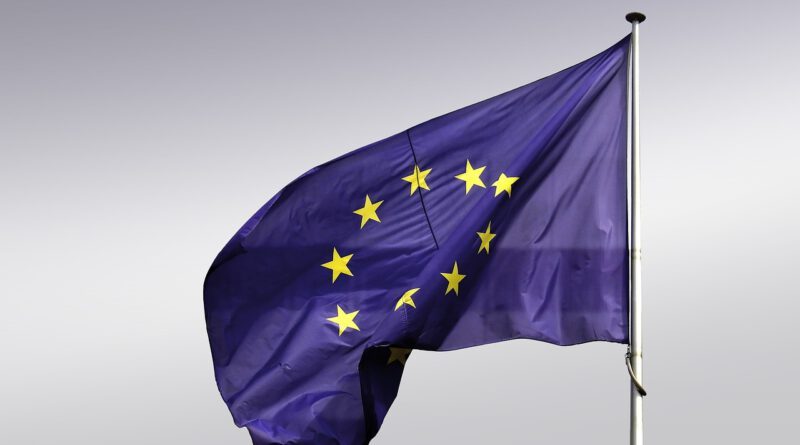 banner, flag, europe, eu, blow, flutter