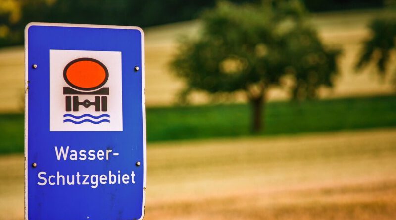 nature, water protection area, protection, water, field, meadow, tree, forest, tank truck, reserve, pension, clean water, summer, brown, green, cornfield, ban, drinking water